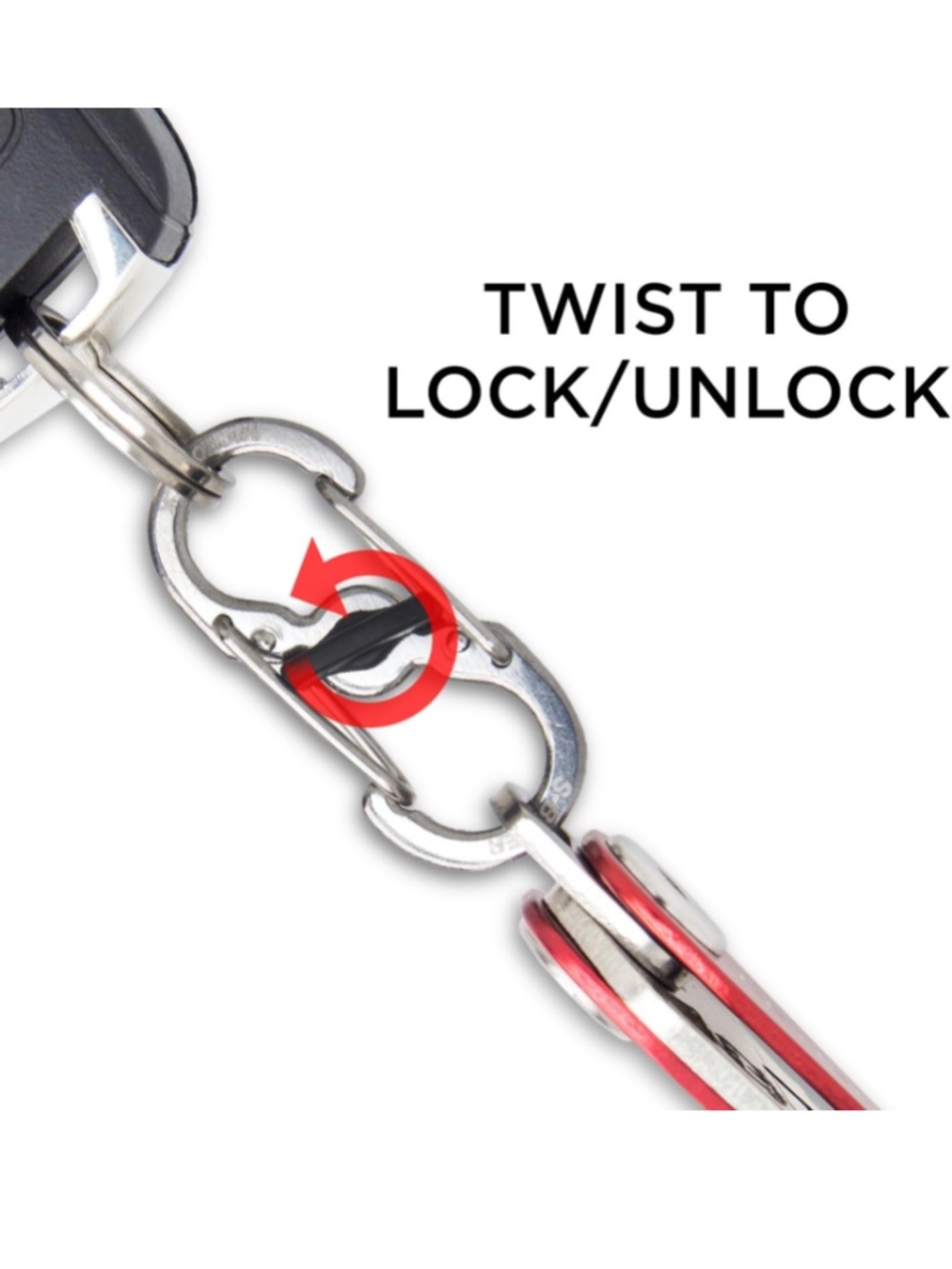 KeySmart Red Compact Key Organizer & Accessory Bundle - Picture 8 of 12